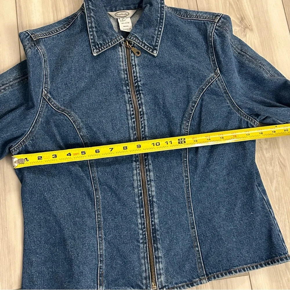 NWT Vintage Stonebridge Denim Jacket Wrap Skirt Set NOS Size 8 Petite READ - Picture 9 of 15